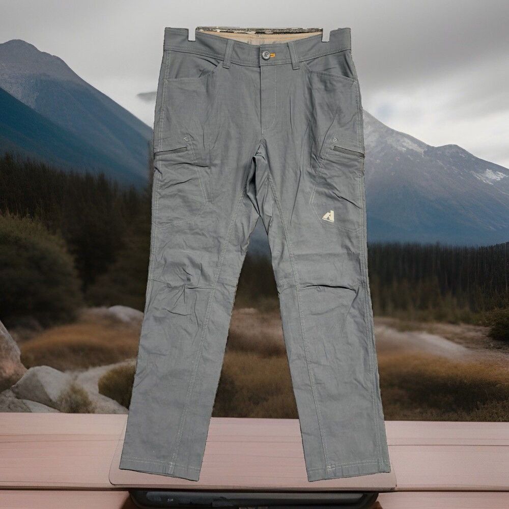 Eddie Bauer FIRST ASCENT Guide Pro Pants Mens 34x32 Stretch Hiking Outdoor Gray